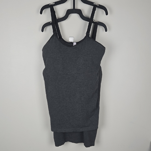 Auden Gray Nursing Tank Top Adjustable Strap Seamless (Bundle Of 2) - Picture 5 of 9